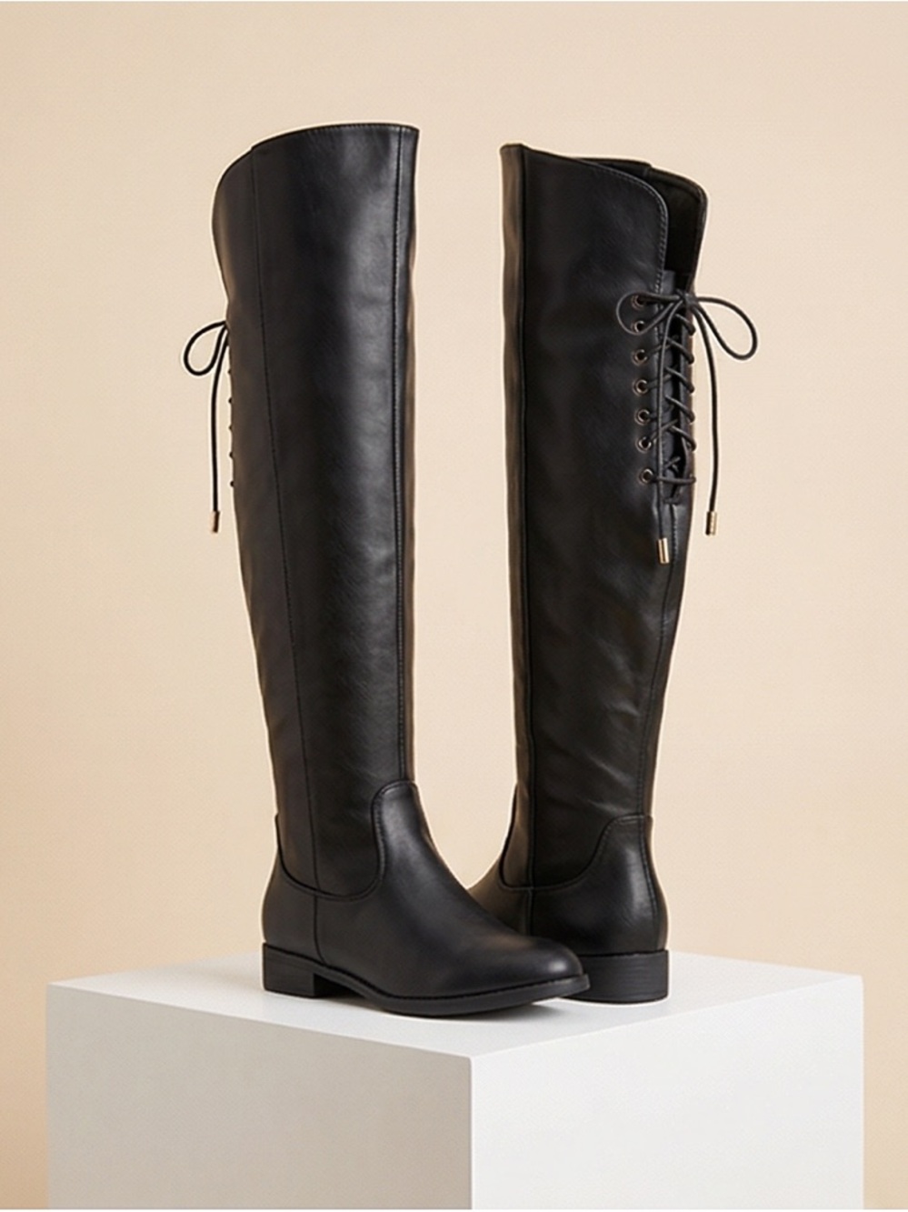 TOP Moda Black Over the Knee Boots. Perfect for adding flair to any outfit. - Picture 4 of 6